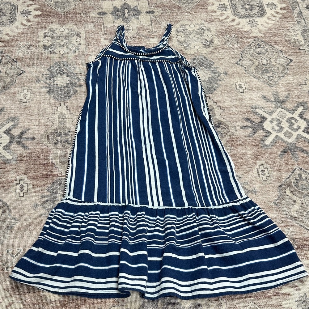 Crewcuts Striped Blue and White Kids Dress sz 8